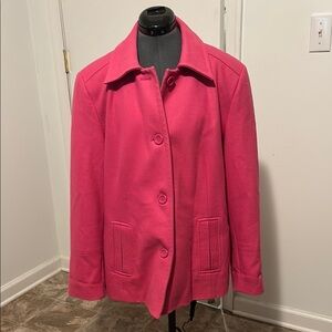 Merona Bold Wool Pink Pea Coat Size XL
